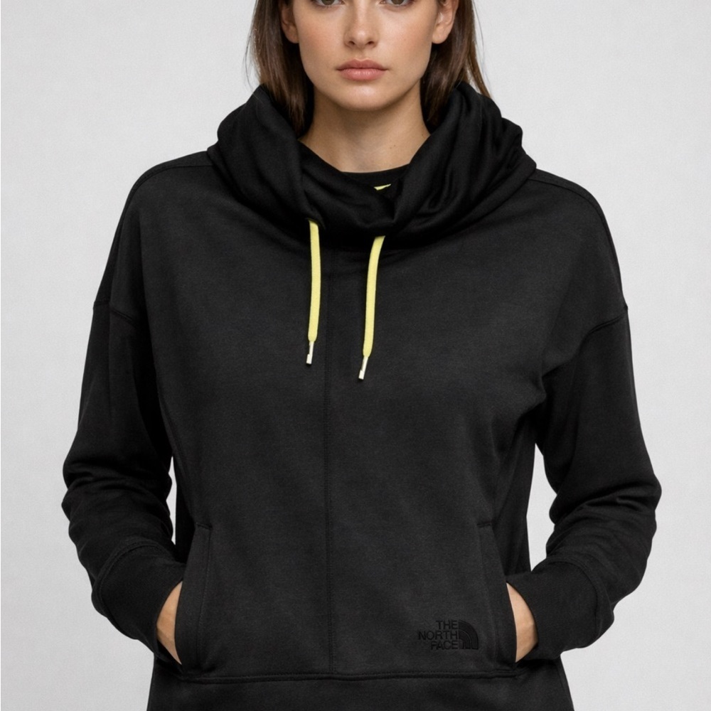 The North Face Women’s Black Funnel Neck Fall Capsule Hoodie Pullover-M NWOT